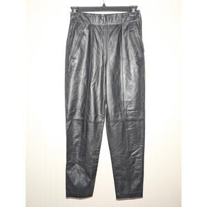 First Issue Vintage black leather pants Women's size 8 Y2K Chic Sophisticated